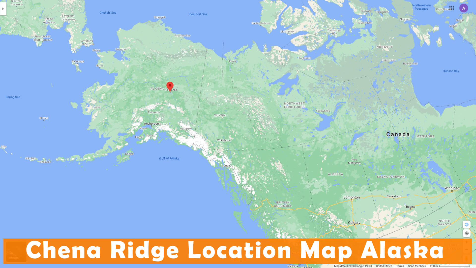 Chena Ridge Emplacement Carte Alaska